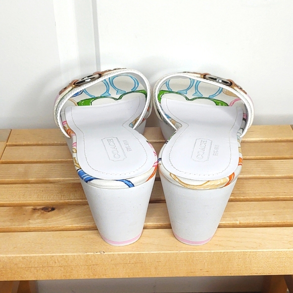 Coach🤍🩷💙💚Fionah Wedge Sandals, 10 M 🆕 - Picture 4 of 14
